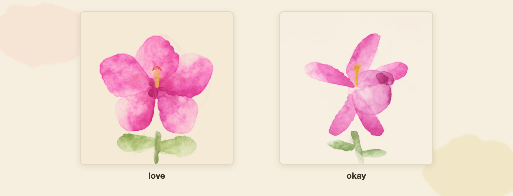 A love reference beside an okay one