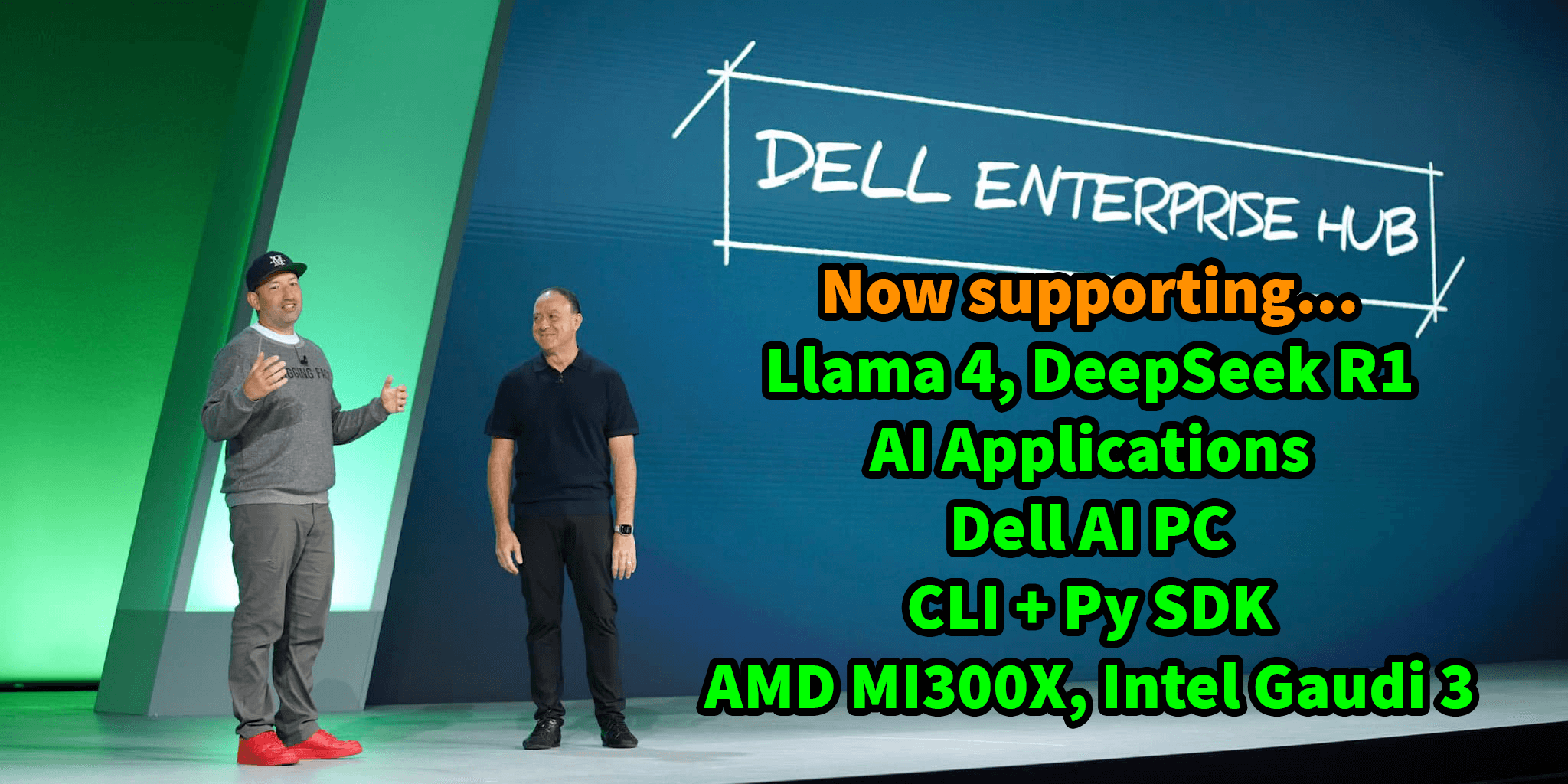 Dell and Hugging Face announcing the Dell Enterprise Hub